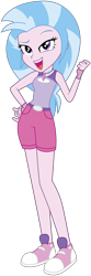 Size: 1105x3348 | Tagged: safe, artist:lhenao, artist:selenaede, silverstream, equestria girls, g4, base used, belt, clothes, denim shorts, equestria girls-ified, female, fingerless gloves, gloves, jewelry, necklace, open mouth, shoes, shorts, simple background, sneakers, solo, tank top, transparent background