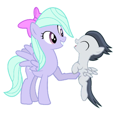 Size: 486x486 | Tagged: safe, artist:diana173076, flitter, rumble, g4, colt, female, male, mare, ship:flitterumble, shipping, straight, straight shota, tickling