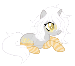 Size: 1280x1138 | Tagged: safe, artist:magicdarkart, oc, oc only, pony, unicorn, body freckles, clothes, deviantart watermark, female, freckles, mare, obtrusive watermark, prone, simple background, socks, solo, striped socks, transparent background, watermark