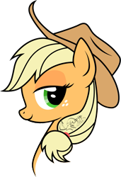 Size: 741x1086 | Tagged: safe, artist:cosmicwaltz, part of a set, applejack, earth pony, pony, g4, cute, female, jackabetes, lidded eyes, mare, profile, simple background, solo, transparent background