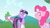 Size: 1280x720 | Tagged: safe, screencap, pinkie pie, spike, twilight sparkle, dragon, pony, unicorn, feeling pinkie keen, g4, my little pony: friendship is magic, bandage, faic, smiling, unicorn twilight