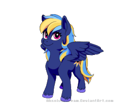 Size: 796x700 | Tagged: safe, artist:absolutedream, oc, oc only, oc:evening song, pegasus, pony, g4, animated, cute, female, frame by frame, looking at you, mare, ocbetes, open mouth, outline, pegasus oc, simple background, smiling, solo, tail wag, transparent background, unshorn fetlocks, watermark, wings, ych result