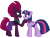 Size: 12560x9574 | Tagged: safe, alternate version, artist:ejlightning007arts, fizzlepop berrytwist, tempest shadow, twilight sparkle, alicorn, pony, unicorn, g4, bikini, broken horn, clothes, equestria girls outfit, eye scar, female, hoof on chin, horn, lesbian, one-piece swimsuit, sarong, scar, ship:tempestlight, shipping, simple background, skirt, swimsuit, transparent background, twilight sparkle (alicorn)