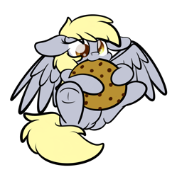 Size: 2160x2170 | Tagged: dead source, safe, artist:php142, part of a set, derpy hooves, pony, g4, cookie, cute, derpabetes, female, food, high res, simple background, solo, transparent background, ych result