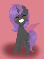 Size: 768x1024 | Tagged: safe, artist:cottonsweets, oc, oc only, oc:erix, changeling, cute, purple changeling, unusually cute classic changeling