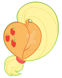 Size: 1600x2005 | Tagged: safe, artist:thehaywaiianhorse, applejack, earth pony, pony, g4, applebutt, butt, butt only, cutie mark, deviantart watermark, dock, featureless crotch, female, heart butt, mare, obtrusive watermark, plot, rear view, simple background, solo, tail, tail aside, transparent background, watermark