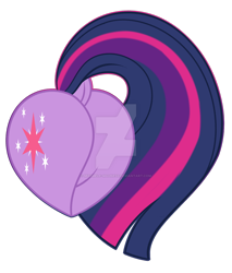 Size: 1600x1881 | Tagged: safe, artist:thehaywaiianhorse, twilight sparkle, pony, unicorn, g4, butt, butt only, cutie mark, deviantart watermark, dock, featureless crotch, female, heart butt, horn, mare, obtrusive watermark, plot, rear view, simple background, solo, stupid sexy twilight, tail, tail aside, transparent background, twibutt, watermark