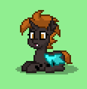 Size: 174x178 | Tagged: safe, oc, oc:thirteen, changeling, pony, fanfic:one hug bug, pony town, brown changeling