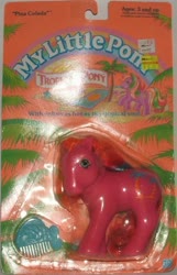 Size: 558x867 | Tagged: safe, photographer:collector1, piña colada (g1), g1, official, comb, irl, packaging, photo, toy, tropical ponies