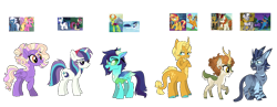 Size: 2200x852 | Tagged: safe, artist:unoriginai, idw, ahuizotl, autumn blaze, luster dawn, moondancer, night glider, shining armor, smolder, soarin', sunset shimmer, thorax, zecora, oc, centaur, changedling, changeling, changepony, deer, deer pony, dracony, dragon, hybrid, original species, pony, taur, amending fences, equestria girls, equestria girls specials, g4, my little pony equestria girls: mirror magic, rainbow falls, the cutie map, the last problem, to where and back again, spoiler:comic, crack shipping, cute, interspecies offspring, king thorax, magical gay spawn, magical lesbian spawn, offspring, older, older smolder, parent:ahuizotl, parent:autumn blaze, parent:luster dawn, parent:moondancer, parent:night glider, parent:shining armor, parent:smolder, parent:sunset shimmer, parent:thorax, parent:unknown, parent:zecora, shipping, simple background, transparent background