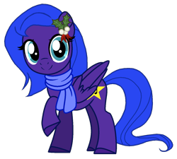 Size: 1166x1048 | Tagged: safe, artist:optimusv42, starsong, pegasus, pony, clothes, fan version, friendship troopers, hearth's warming, hearth's warming eve, mistleholly, my little pony friendship troopers, scarf, simple background, solo, transparent background, winter, winter outfit
