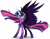 Size: 4000x3127 | Tagged: safe, artist:orin331, sci-twi, twilight sparkle, alicorn, pony, equestria girls, g4, equestria girls ponified, female, high res, horn, midnight sparkle, nightmarified, ponified, princess midnight, simple background, smiling, solo, transparent background, twilight sparkle (alicorn), wings