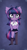 Size: 1700x3100 | Tagged: safe, artist:darkest-lunar-flower, twilight sparkle, anthro, g4, belly button, chibi, clothes, female, midriff, skirt, socks, solo, stockings, thigh highs