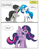 Size: 1800x2336 | Tagged: safe, artist:la hum, dj pon-3, octavia melody, twilight sparkle, vinyl scratch, alicorn, earth pony, pony, unicorn, g4, :p, comic, ethereal mane, female, simple background, starry mane, tongue out, translation, twilight sparkle (alicorn), ultimate twilight, unamused, vinyl scratch is not amused, white background, worried