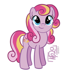 Size: 1320x1396 | Tagged: safe, artist:tassji-s, triple treat, earth pony, pony, g3, g4, female, g3 to g4, generation leap, mare, simple background, solo, transparent background