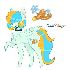 Size: 3102x3065 | Tagged: safe, artist:tuzz-arts, oc, oc only, oc:cool ginger, pegasus, pony, choker, colored hooves, hair covering face, high res, male, multicolored hair, simple background, solo, transparent background