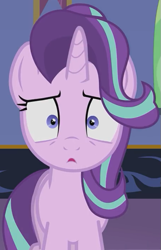 Size: 457x708 | Tagged: safe, artist:agrol, starlight glimmer, pony, unicorn, g4, cropped, female, i've seen some shit, mare, shocked, shocked expression, shrunken pupils, solo, twilight's castle, wide eyes