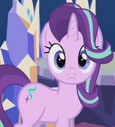 Size: 608x666 | Tagged: safe, artist:agrol, starlight glimmer, pony, unicorn, magic lessons, g4, cropped, cute, female, friendship throne, frown, glimmerbetes, looking at you, mare, solo, twilight's castle
