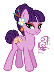 Size: 822x1142 | Tagged: safe, artist:tassji-s, kimono, earth pony, pony, g3, g4, clothes, female, g3 to g4, generation leap, simple background, solo, transparent background