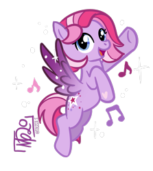 Size: 1419x1588 | Tagged: safe, artist:tassji-s, starsong, pegasus, pony, g3, g4, and a beautiful starsong melody, cute, female, g3 to g4, generation leap, heart, hoof heart, mare, music, music notes, simple background, solo, starsawwwng, transparent background