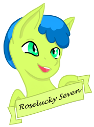 Size: 682x927 | Tagged: safe, oc, oc only, oc:roselucky seven, pony, bust, simple background, solo, transparent background