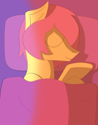 Size: 1516x1948 | Tagged: safe, artist:augjodo, fluttershy, pegasus, pony, g4, adorascotch, bed, butterscotch, cute, digital art, lying on bed, male, morning, on side, rule 63, rule63betes, sleeping, stallion