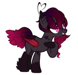 Size: 1135x1095 | Tagged: safe, artist:ad-opt, artist:skulifuck, oc, oc only, bat pony, pony, base used, bat pony oc, bat wings, coat markings, collaboration, hoof fluff, hoof on chest, simple background, smiling, socks (coat markings), solo, transparent background, wings
