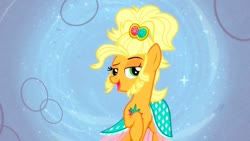 Size: 1280x720 | Tagged: safe, screencap, applejack, earth pony, pony, g4, simple ways, alternate hairstyle, applejack is best facemaker, applejewel, clothes, female, solo