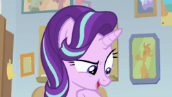 Size: 1920x1080 | Tagged: safe, screencap, starlight glimmer, pony, unicorn, g4, marks for effort, season 8, :i, animated, chocolate, cup, drinking, empathy cocoa, faic, female, floppy ears, food, guidance counselor, hot chocolate, i mean i see, marshmallow, meme origin, solo, sound, stare, starlight glimmer is best facemaker, starlight's office, webm