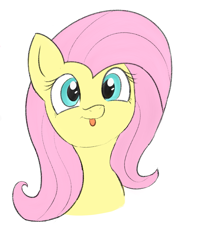 Size: 745x941 | Tagged: safe, artist:granite, fluttershy, pony, g4, :p, bust, cute, female, looking at you, mare, portrait, shyabetes, solo, tongue out