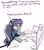 Size: 1400x1600 | Tagged: safe, artist:rocket-lawnchair, maud pie, earth pony, pony, g4, computer, desk, dialogue, female, headphones, livestream, microphone, rock, solo, streaming