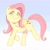 Size: 2048x2048 | Tagged: dead source, safe, artist:chapaghettii, fluttershy, pegasus, pony, g4, cute, female, folded wings, gradient background, high res, looking at you, mare, shyabetes, smiling, solo, turned head, wings