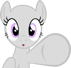 Size: 974x932 | Tagged: safe, artist:maddieadopts, oc, earth pony, pony, g4, :o, bald, base, bust, earth pony oc, eyelashes, looking at you, open mouth, pointing, raised hoof, simple background, solo, transparent background, underhoof
