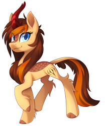 Size: 4176x5000 | Tagged: safe, artist:scarlet-spectrum, oc, oc only, oc:aerion featherquill, kirin, pony, cutie mark, female, kirin-ified, looking at you, mare, simple background, solo, species swap, transparent background