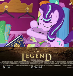 Size: 628x654 | Tagged: safe, edit, edited screencap, screencap, spike, starlight glimmer, dragon, a-dressing memories, g4, my little pony: friendship is forever, 9now, i am legend, movie, winged spike, wings