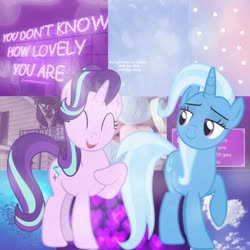 Size: 400x400 | Tagged: artist needed, safe, starlight glimmer, trixie, pony, g4, aesthetics, collage, female, lesbian, moodboard, ship:startrix, shipping