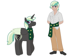 Size: 2048x1536 | Tagged: safe, artist:hazardous-andy, artist:kindheart525, oc, oc only, oc:ambrosia, alicorn, changepony, kindverse, equestria girls, g4, alicorn oc, clothes, equestria girls-ified, horn, magical lesbian spawn, offspring, parent:princess celestia, parent:queen chrysalis, parents:chryslestia, scarf, simple background, transparent background, wings