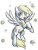 Size: 500x660 | Tagged: safe, artist:faezza, derpy hooves, pegasus, pony, g4, bubble, colored pencil drawing, cute, derpabetes, female, looking at you, mare, open mouth, simple background, solo, traditional art, white background
