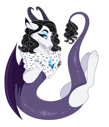 Size: 3000x3500 | Tagged: safe, artist:gigason, oc, oc only, draconequus, hybrid, female, high res, interspecies offspring, offspring, parent:discord, parent:rarity, parents:raricord, simple background, solo, transparent background