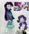 Size: 2379x2782 | Tagged: safe, artist:citi, screencap, rarity, twilight sparkle, alicorn, human, a-dressing memories, g4, my little pony: friendship is forever, clothes, dress, high res, humanized, scene interpretation, screencap reference, that was fast, twilight sparkle (alicorn)