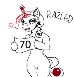 Size: 618x639 | Tagged: artist needed, safe, oc, oc only, oc:razlad, pony, helix horn, horn, solo