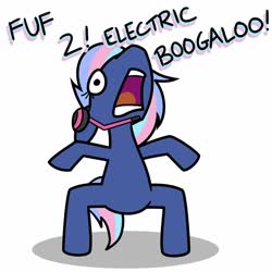 Size: 1000x1000 | Tagged: safe, artist:banquo0, oc, oc only, oc:bit rate, earth pony, pony, electric boogaloo, fuf, solo, stanced