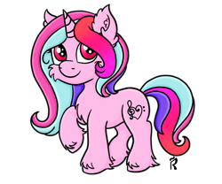Size: 1300x1080 | Tagged: safe, artist:dawn-designs-art, oc, oc only, oc:crystal note, pony, unicorn, cute, digital art, pink coat, pink eyes, simple background, solo, transparent background