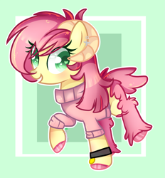 Size: 2329x2509 | Tagged: safe, artist:2pandita, oc, oc only, oc:anagram, hybrid, pony, clothes, female, high res, horns, solo, sweater
