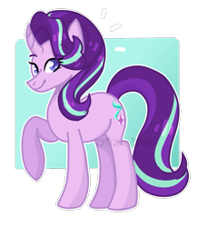 Size: 1001x1049 | Tagged: safe, artist:sapiira, starlight glimmer, pony, g4, female, raised hoof, simple background, solo, transparent background