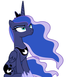 Size: 1919x2216 | Tagged: safe, artist:sketchmcreations, princess luna, alicorn, pony, g4, horse play, crown, female, frown, jewelry, luna is not amused, mare, peytral, regalia, simple background, sitting, solo, transparent background, unamused, vector