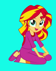 Size: 791x1010 | Tagged: safe, sunset shimmer, equestria girls, g4, my little pony equestria girls: rainbow rocks, clothes, pajamas, simple background, slippers