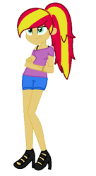 Size: 298x548 | Tagged: safe, sunset shimmer, equestria girls, g4, alternate hairstyle, clothes