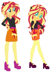 Size: 437x606 | Tagged: safe, sunset shimmer, equestria girls, g4, alternate hairstyle, clothes