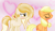 Size: 1354x776 | Tagged: safe, artist:applerougi, applejack, oc, oc:cremita, earth pony, pony, g4, blushing, female, mare, scrunchy face